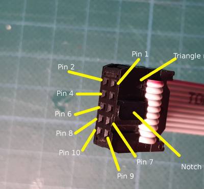  10-pin header connector 